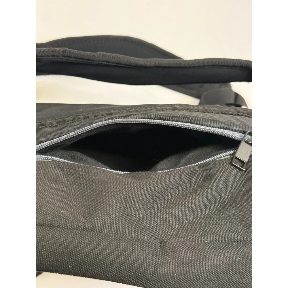 Adidas Black Roll Top Backpack Buckle Closure Side Zip Access‎ Padded Straps